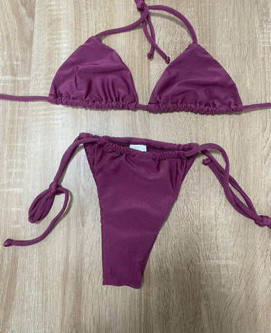 Triángulo Bronceo vinotinto Bikini